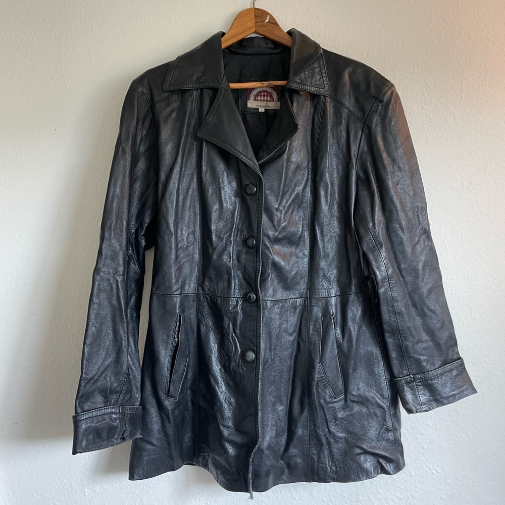 Italian Vintage Leather Blazer